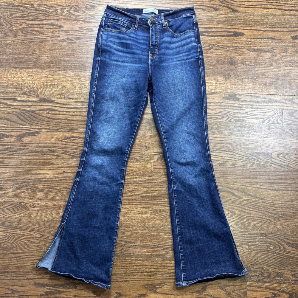 BKE Billie High Rise Bootcut Jeans Womens 29x31.5 Slim Fit Dark Wash Side Slit